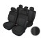 Huse Scaune SMART FORFOUR II 2017cu decupaje pentru centura siguranta bancheta fractionata Certificare Airbag  Negru+Gri Deschis