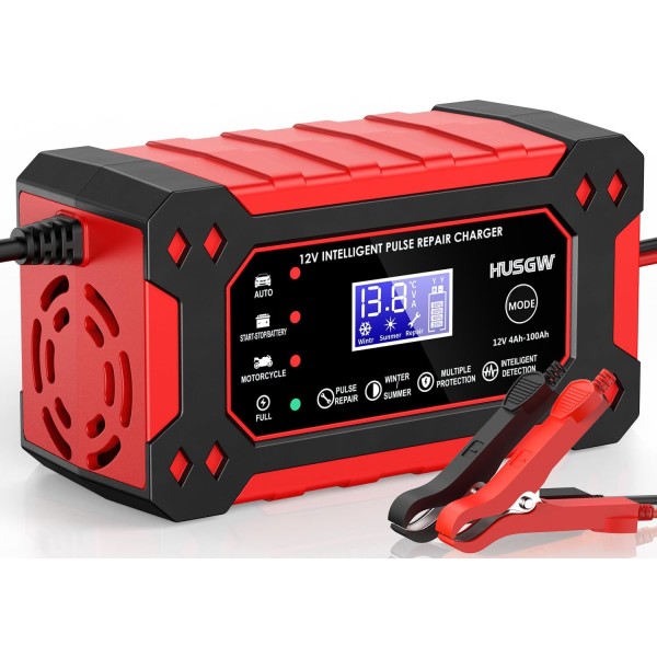 Redresor inteligent Incarcator Baterii Auto Moto Barci ATV-URI 12v 150ah cu functii de vara iarna intretinere baterii Moto