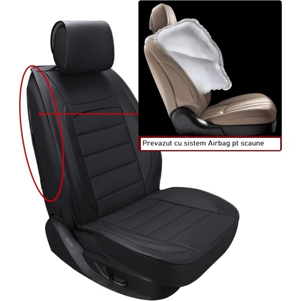 Huse Scaune Piele Lux Volvo V70 I 1996-2000 culoare negru