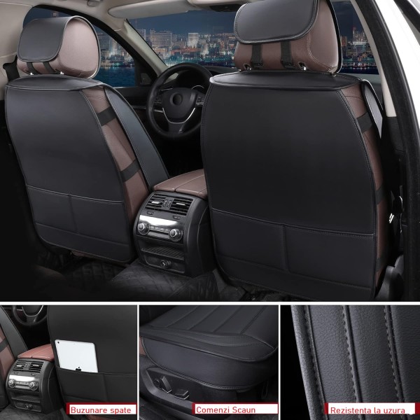 Huse Scaune Piele culoare Negru Gri Volvo C30 2006-2012