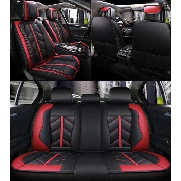 Huse Scaune Piele culoare Rosu/Negru Lux Volvo V40 II 2012-2019