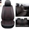 Huse Scaune Piele Romb Rosu Negru Volkswagen Jetta VI 2010-2018