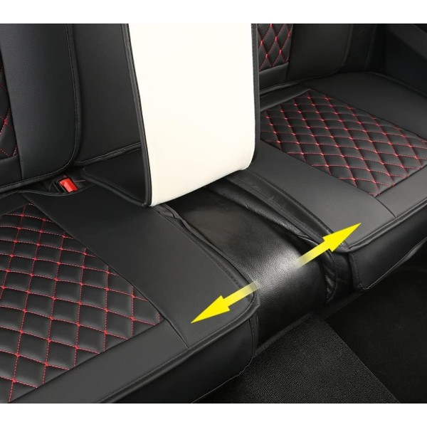 Huse Scaune Piele Romb Rosu Negru Volkswagen Jetta VI 2010-2018