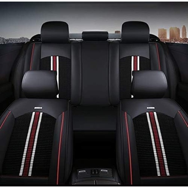 Huse Scaune Piele Textil Rosu Negru Alb Volvo XC40 2017-2024