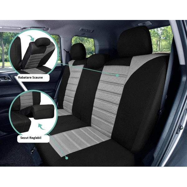 Huse Scaune SEAT IBIZA V 2017-2025 Bancheta Fractionata Culoare  negru gri antracit