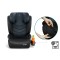 Scaun Auto Copii Piele Romb culoare Negru ISOFIX i-Size R129 100–150 cm  Premium, Reglabil, Înălțător Inclus si suport sticle