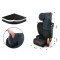 Scaun Auto Copii Piele Romb culoare Negru ISOFIX i-Size R129 100–150 cm  Premium, Reglabil, Înălțător Inclus si suport sticle