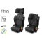 Scaun Auto Copii Piele Romb culoare Negru ISOFIX i-Size R129 100–150 cm  Premium, Reglabil, Înălțător Inclus si suport sticle
