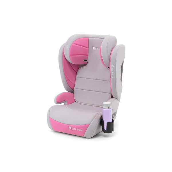 Scaun Auto Copii Culoare Roz Certificare R129 i-Size 100–150 cm  2 în 1 Siguranță Maximă, Suport Sticle