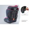 Scaun Auto Copii Rosu Inchis100–150 cm Certificare R129 i-Size, 3,5–12 ani, Înălțător Auto, Tetieră Reglabilă, Montare cu Centură, Bordo-Grafit + Organizator