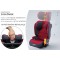 Scaun Auto Copii Rosu Inchis100–150 cm Certificare R129 i-Size, 3,5–12 ani, Înălțător Auto, Tetieră Reglabilă, Montare cu Centură, Bordo-Grafit + Organizator