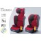 Scaun Auto Copii Rosu Inchis100–150 cm Certificare R129 i-Size, 3,5–12 ani, Înălțător Auto, Tetieră Reglabilă, Montare cu Centură, Bordo-Grafit + Organizator