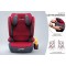 Scaun Auto Copii Rosu Inchis100–150 cm Certificare R129 i-Size, 3,5–12 ani, Înălțător Auto, Tetieră Reglabilă, Montare cu Centură, Bordo-Grafit + Organizator