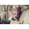 Scaun Auto Copii Rosu Inchis100–150 cm Certificare R129 i-Size, 3,5–12 ani, Înălțător Auto, Tetieră Reglabilă, Montare cu Centură, Bordo-Grafit + Organizator