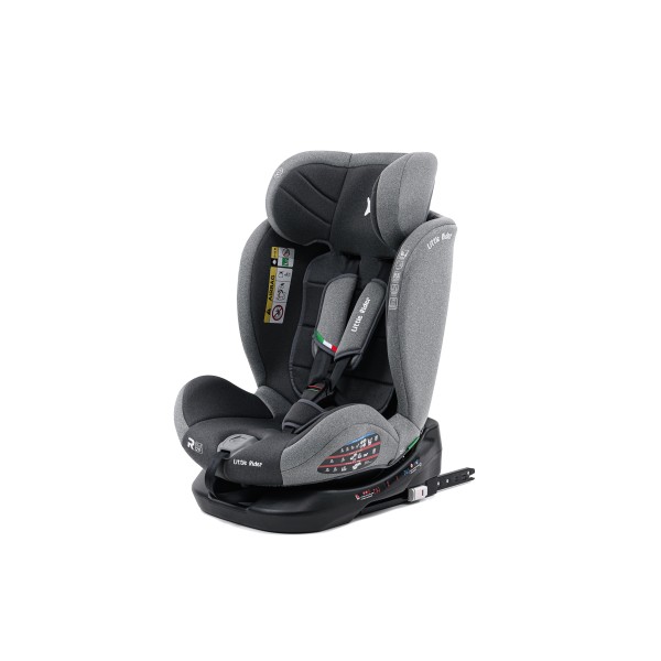 Scaun Auto Copii Gri-Negru Rotativ 360° 40–150 cm Certificare i-Size (ECE R129/03), ISOFIX + Top Tether Rotire Fata Spate