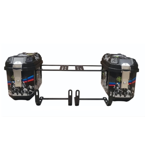 Set Cutii Laterale CFMOTO 800MT  Moto 45L cu Suport Metalic 49x21x30 cm – Side Case Motocicletă, Cutii Bagaj Waterproof, PP Rezistent