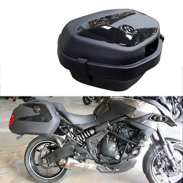 Top Case Cutii laterale KAWASAKI VERSYS 650  V35 20L set 2 buc ABS impermeabile negre cu CADRU DE PRINDERE