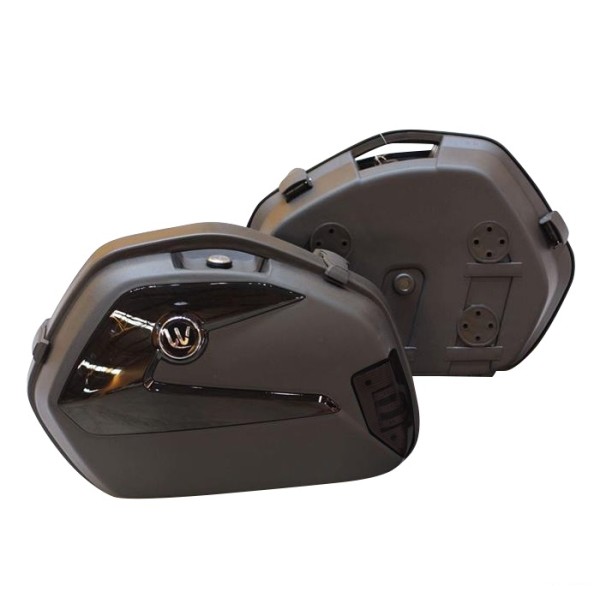 Top Case Cutii laterale DUCATI MULTISTRADA V4  V35 20L set 2 buc ABS impermeabile negre cu CADRU DE PRINDERE