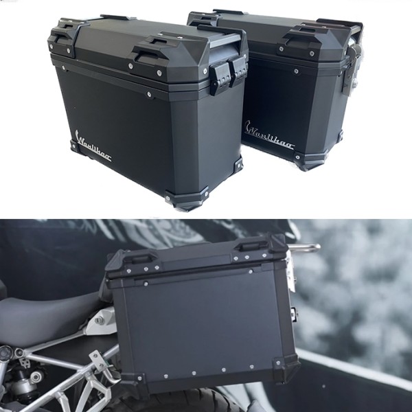 Set Cutii Laterale HARLEY-DAVIDSON STREET GLIDE  Moto 56L cu Suport Metalic 49x21x30 cm – Side Case Motocicletă, Cutii Bagaj Waterproof, PP Rezistent