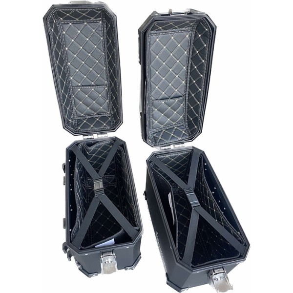 Set Cutii Laterale HARLEY-DAVIDSON STREET GLIDE  Moto 56L cu Suport Metalic 49x21x30 cm – Side Case Motocicletă, Cutii Bagaj Waterproof, PP Rezistent