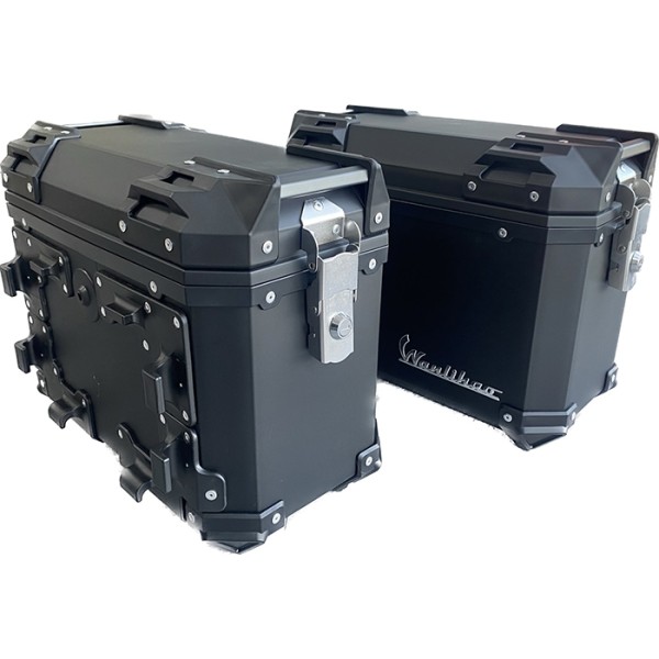 Set Cutii Laterale HARLEY-DAVIDSON STREET GLIDE  Moto 56L cu Suport Metalic 49x21x30 cm – Side Case Motocicletă, Cutii Bagaj Waterproof, PP Rezistent