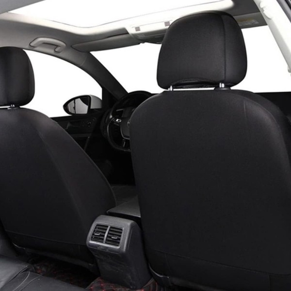 Huse Scaune din piele neagra cu cusatura alba eco VOLKSWAGEN CC 2012-2016  cu bancheta fractionata spate