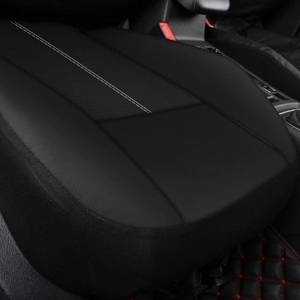 Huse Scaune din piele neagra cu cusatura alba eco VOLKSWAGEN CC 2012-2016  cu bancheta fractionata spate