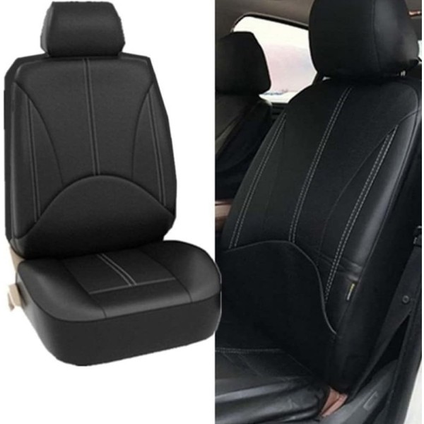 Huse Scaune din piele neagra cu cusatura alba eco VOLKSWAGEN CC 2012-2016  cu bancheta fractionata spate
