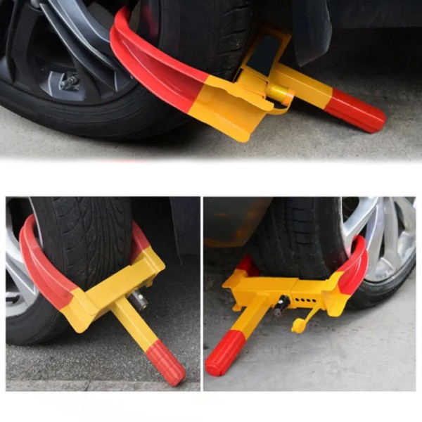 Blocator Roata Auto Antifurt Universal roti 13-17 Inch Dispozitiv Blocare Roți pentru Mașina, Rulota și Remorca