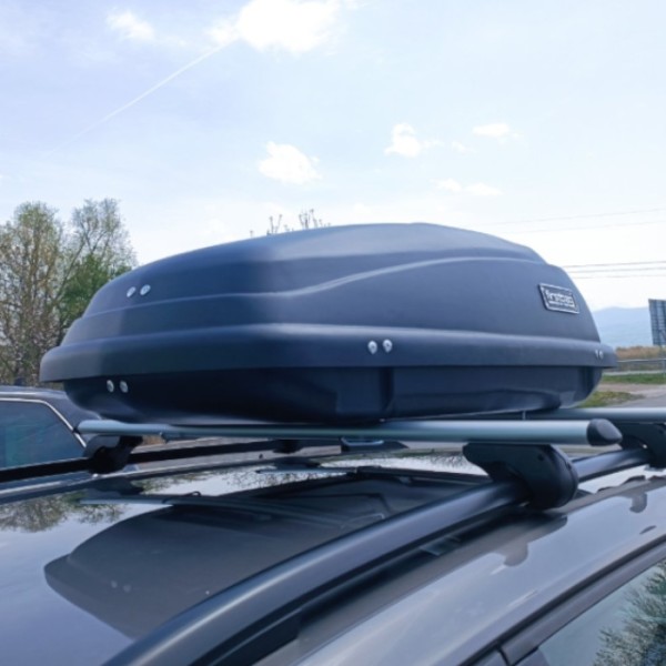 Cutie Portbagaj auto Plafon Carbon Line FirstBag250L – Deschidere Laterală, Certificare TÜV