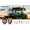 SET 2 Proiectore LED cu Stroboscop Portocaliu pentru Camion, Tractor și Utilaje forestiere 10-30V, 4 Moduri Flash, IP69K