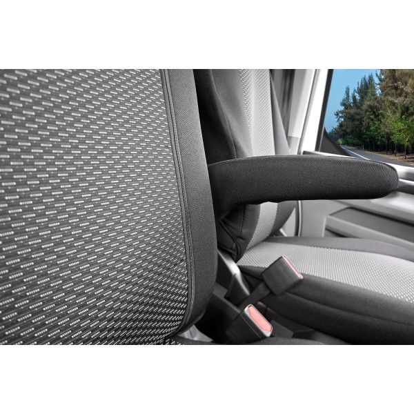 Huse autodedicate VW TRANSPORTER T4  3 locuri 2+1 an 1993-2002  cu cotiera si masuta Material textil GROS