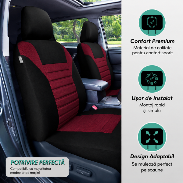 Huse Scaune VOLVO XC90 I 2002-2016 Bancheta Fractionata Culoare Rosu Negru