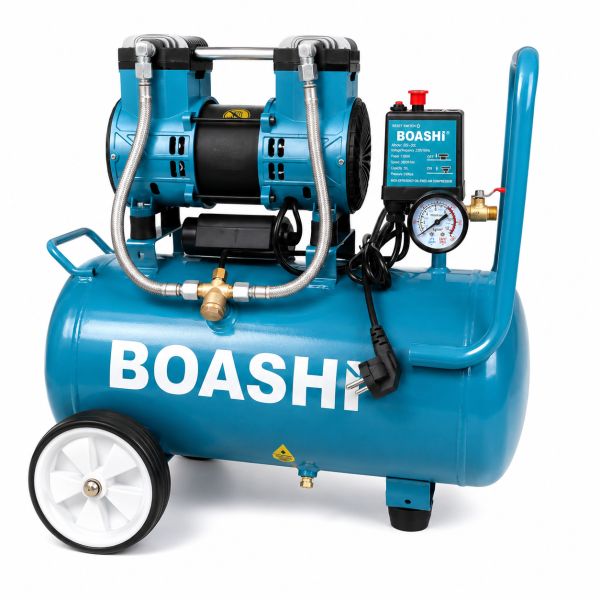 Compresor de aer fără ulei 30L, 1300W, 8 Bar, 220V  profesional pentru ateliere, service, garaj