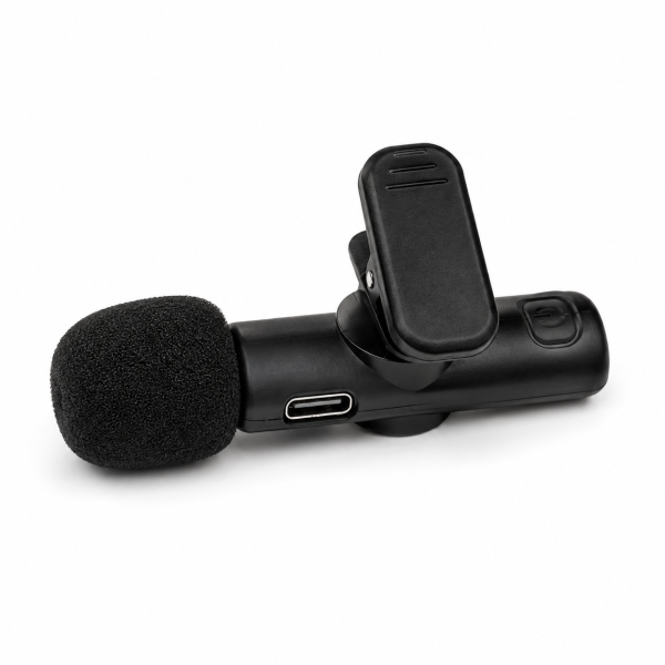 Microfon Lavaliera Wireless K11 PA1931, USB Type-C, Plug & Play, Raza 20 m, pentru Telefon, Vlog, TikTok și Live