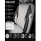 Huse Scaune Negru Gri BMW SERIA 4 GRAN COUPE F36 2014-2021  din Textil Romb cu inserie de piele si bancheta fractioanta cu Airbag si SRS compatibil cu scaune incalzite si ventilate