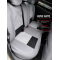 Huse Scaune Negru Gri BMW SERIA 4 GRAN COUPE F36 2014-2021  din Textil Romb cu inserie de piele si bancheta fractioanta cu Airbag si SRS compatibil cu scaune incalzite si ventilate