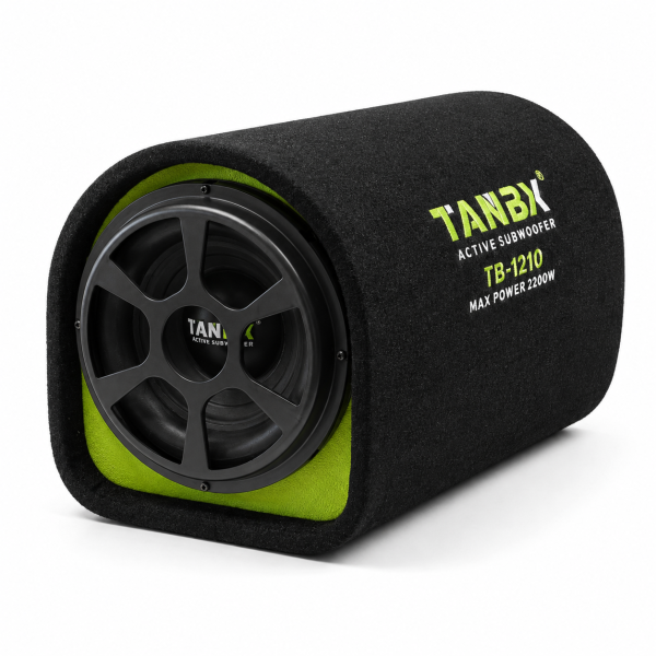 Subwoofer Auto Activ TANBX TB-1210 10", 2200W, Amplificator Integrat, Bass Reflex, 12V