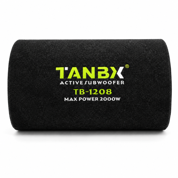 Subwoofer Auto Activ TANBX TB-1208 8", 2000W, Amplificator Integrat, Bass Reflex, 12V