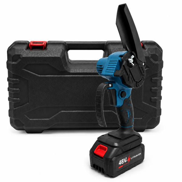 Mini Fierăstrau Electric cu Lanț și Acumulator PA1836, 6”, 2 Baterii Li-Ion, Lanț de Rezervă și Valiză