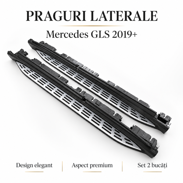 Praguri Laterale Mercedes-Benz GLS X167 2022 din Aluminiu Set 2 Bucăți