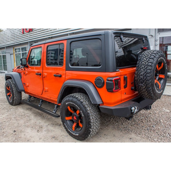 Praguri Electrice Jeep Wrangler JL 4 Uși 2018 2019 2020 2021 2022 2023 2024 2025  – Trepte Laterale Retractabile Aluminiu