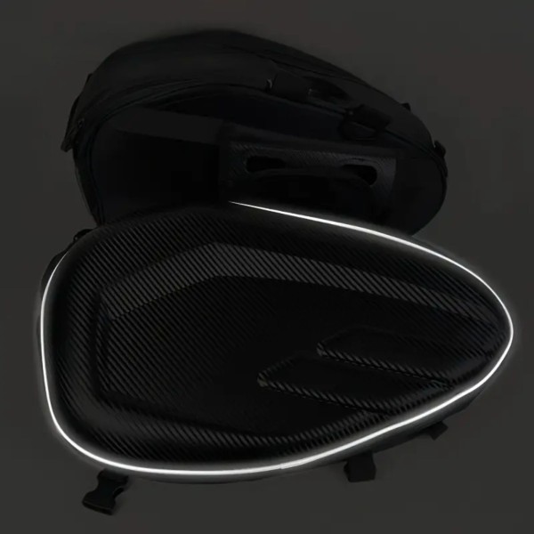 Genti laterale YAMAHA YZF-R1   moto , set 2 bucăți, rigide, aspect carbon, 45 cm cu husa pentru potritecti antiploaie