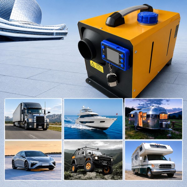 Incalzitor portabil 8 kw rezervor 5L 12-24V 8KW rulota camper garaj casa, diesel Telecomanda,programare din telefon Bluetooth și Aplicație Android IOS