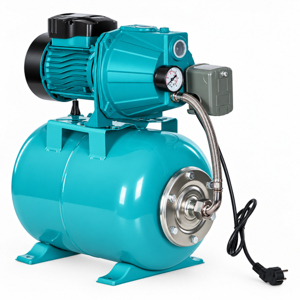 Hidrofor 750W cu Vas 24L, silentios Debit 50 L/min, Înălțime Pompare 42 m, Presostat și Manometru