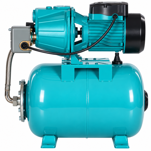 Hidrofor 750W cu Vas 50L, Debit 50 L/min, Înălțime Pompare 42 m, Presostat și Manometru