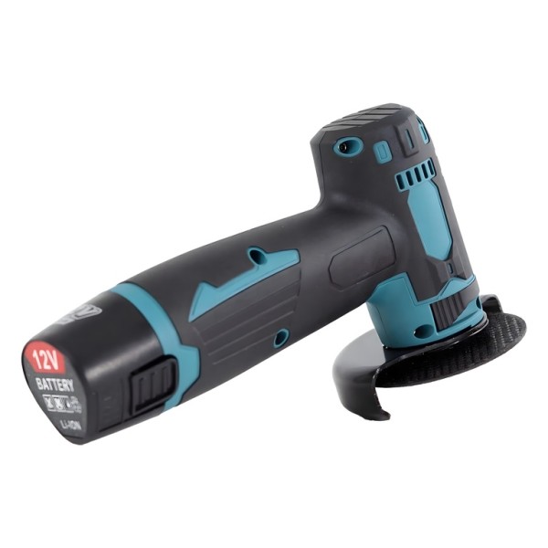 Mini Polizor Unghiular cu Acumulator 12V, Motor Fără Perii, Disc 76 mm, 19.500 RPM, 2 Discuri Incluse