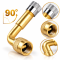 Set 100 prelungitoare valve auto 90° grade din alama – adaptoare pentru umflarea anvelopelor