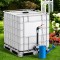 Kit racordare rezervor IBC 1000L  Robinet Adaptor pentru Rezervor IBC 3/4 X1 LUNGIME 25 CM ,15 m banda PTFE ALIAJ ZINC NGRU /ALBASTRU