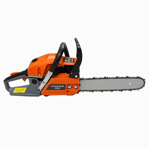 Drujba pe benzina pentru taiat lemne, set complet cu 2 șine de ghidaj 40 cm și 45 cm, 2 lanțuri și accesorii